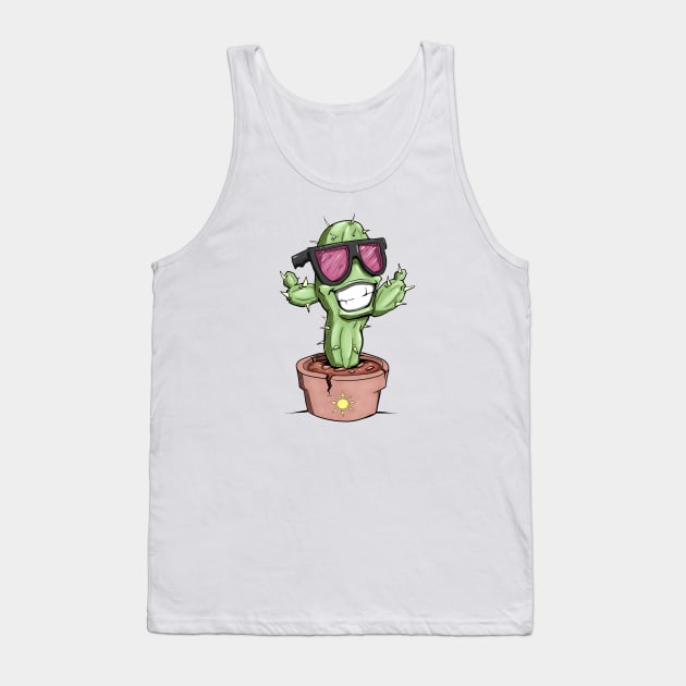 Cool Cactus Tank Top by sketchtodigital